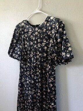 bohme | Dresses | Bohme Floral Midi Dress Ruffle Pale Green Floral Button  Front Sz M | Poshmark
